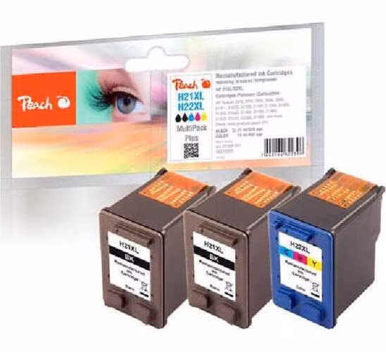 PEACH kompatibilní cartridge No 21 / No 22 MultiPack Plus, 2 x black, 1 x color
