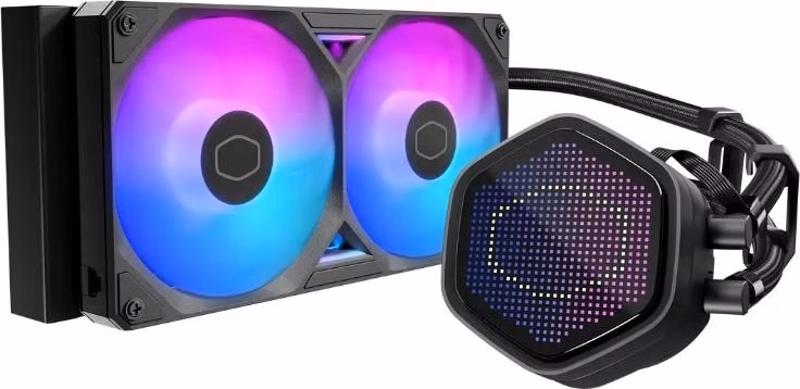 Cooler Master vodní chladič MasterLiquid Atmos II Pixel LED, 2x120mm, LGA1851, AM5, černá