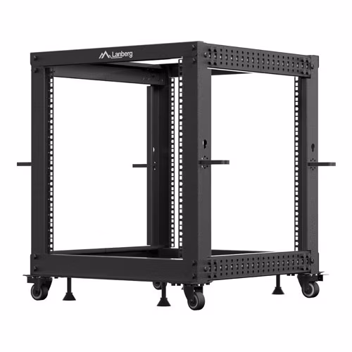 LANBERG OTEVŘENÝ RACK 12U 19" 600X600-1100 NASTAVITELNÝ ČERNÝ