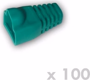 DATACOM Návlek pro plug RJ45 s bublinou zelený (100ks)