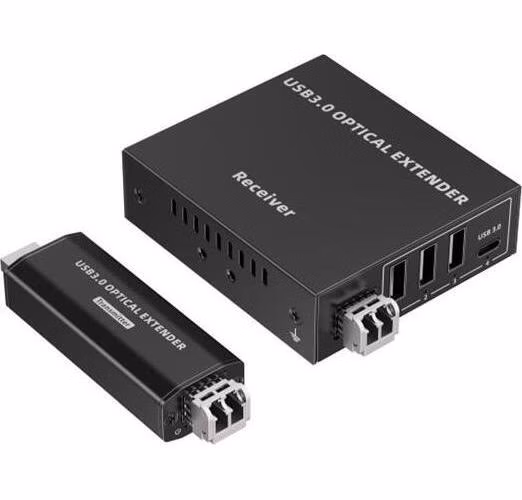 PremiumCord USB 3.2 5Gbps Super-speed 4-portový 150m Multi-mode optický extender
