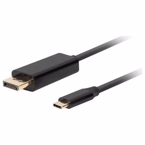 Lanberg USB-C(M)->DisplayPort(M) kabel 0,5m 4K 60Hz černá