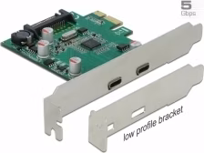 Delock PCI Express x1 Karta na 2 x externí SuperSpeed USB (USB 3.2 Gen 1) USB Type-C™ samice