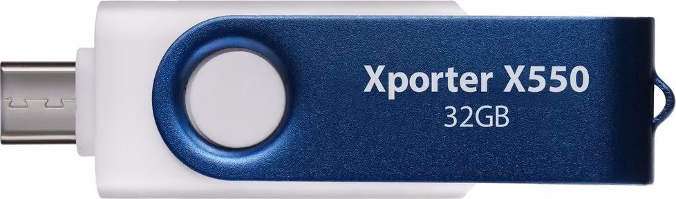PATRIOT Xporter X550 32GB / USB Typ-A + USB Typ-C / USB 3.2 Gen 1 / bílo-modrá