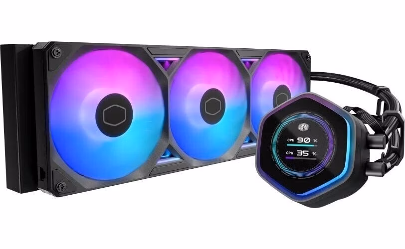 Cooler Master vodní chladič MasterLiquid Atmos II LCD 360, 3x120mm, LGA1851, AM5, černá