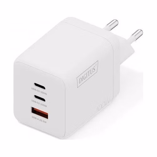 DIGITUS USB Nabíječka GaN 100W 2x USB-C, 1x USB-A
