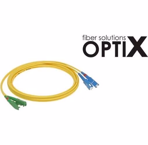 OPTIX E2000/APC-SC optický patch cord 09/125 1m G657A