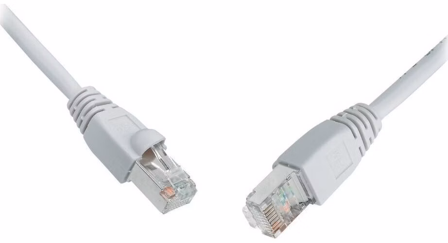 Solarix Patch kabel CAT5E SFTP PVC 0,5m šedý snag-proof C5E-315GY-0,5MB