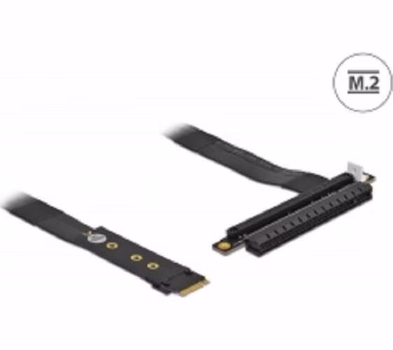 Delock Adaptér M.2 klíč M na PCIe x16 NVMe s kabelem délky 20 cm