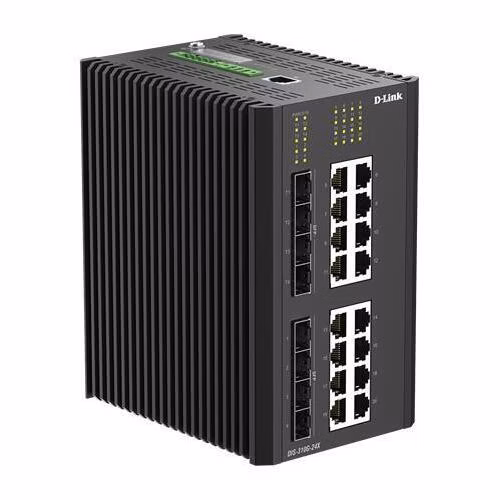D-Link DIS-310G-24X 24-Port Industrial L3 Gigabit Managed Switch with 4 SFP and 4 10G SFP+