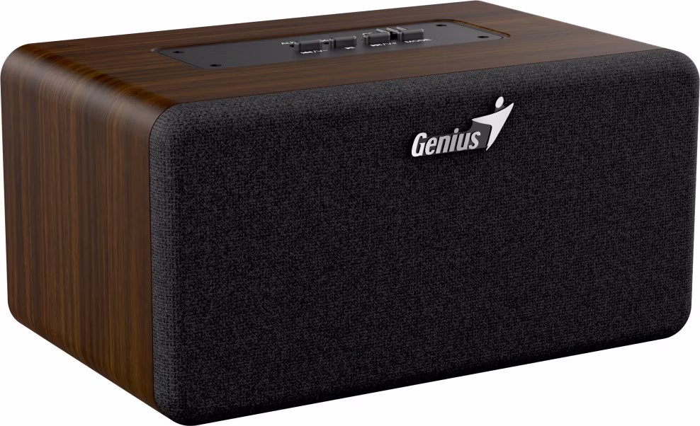 GENIUS repro SP-918BT/ Bluetooth 5.3/ 6W/ dobíjecí USB-C/ barva tmavé dřevo