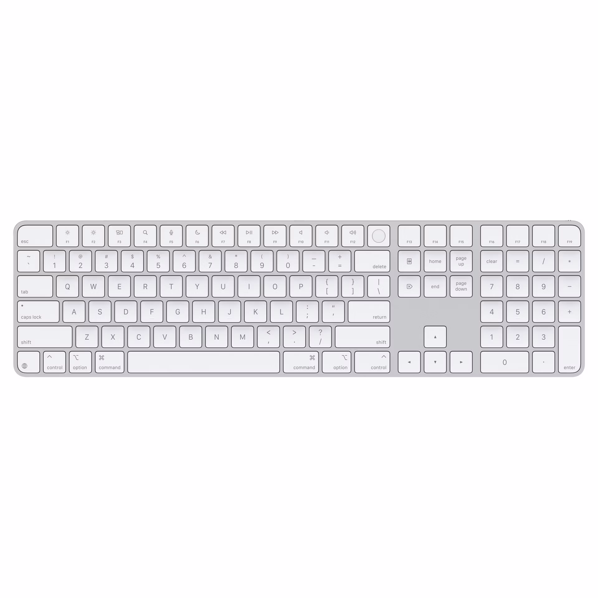 Apple Magic Keyboard s Touch ID a Numerickou klávesnicou - US English - biele klávesy
