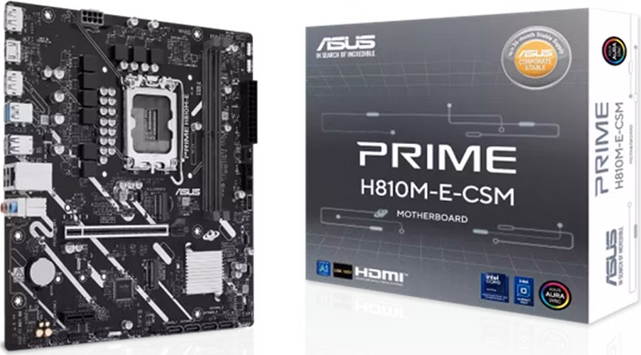ASUS MB Sc LGA1851 PRIME H810M-E-CSM, Intel H810, 2xDDR5, 2xDP, 1xHDMI, mATX