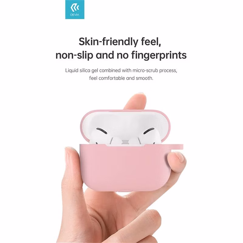 Devia puzdro Silicone Suit Case pre Apple AirPods Pro 2 - White *Poškodený obal*