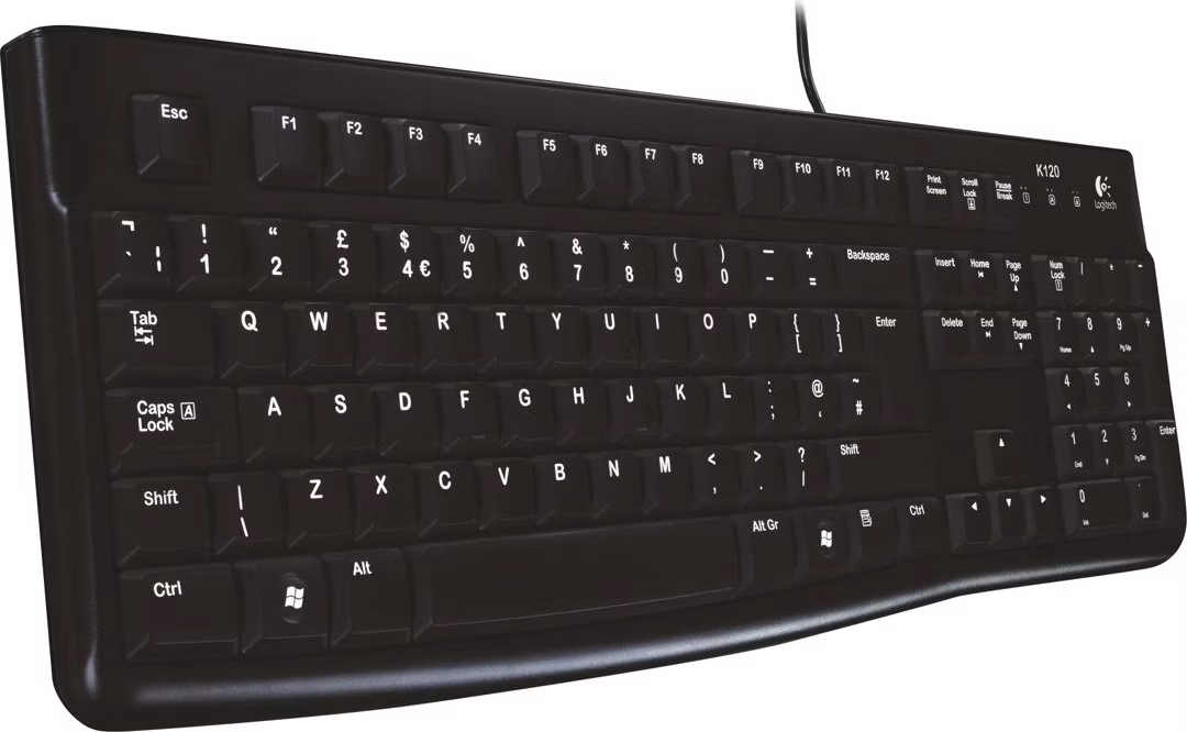 Logitech klávesnice K120/ Drátová/ USB/ CZ/ Černá