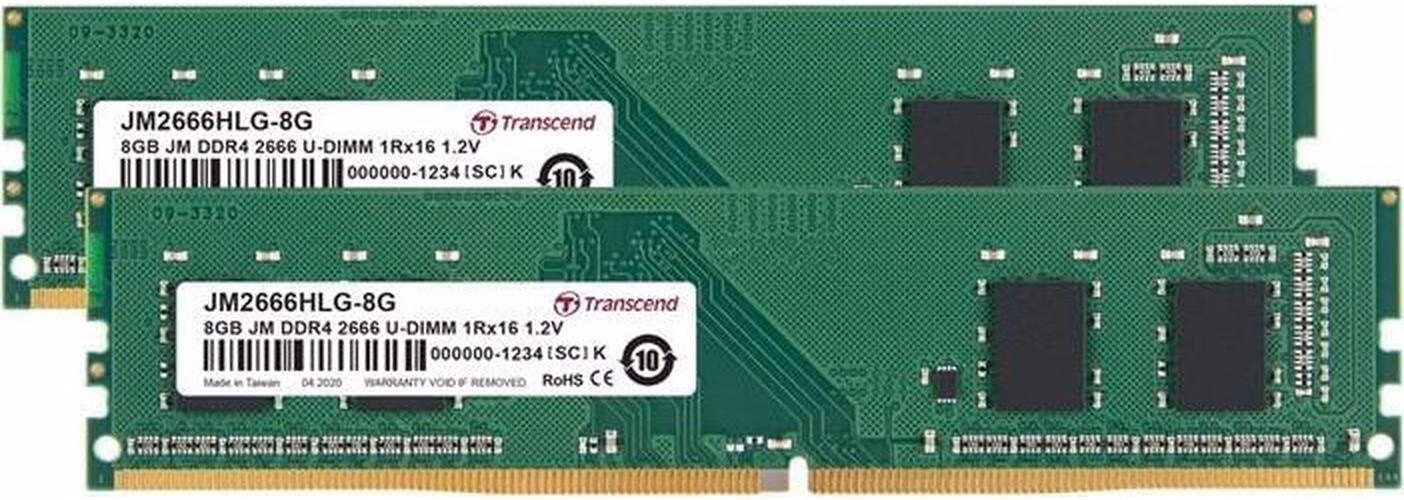 Transcend paměť 16GB DDR4 2666 U-DIMM (JetRam) KIT (2x8GB) 1Rx16 CL19