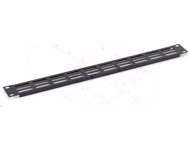 TRITON 19" 1U perforovaný oválny držiak 36 x 6 mm, čierny
