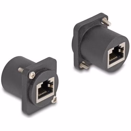 Delock Modul Typu D, ze zásuvky RJ45 na zásuvku se šroubky, černá