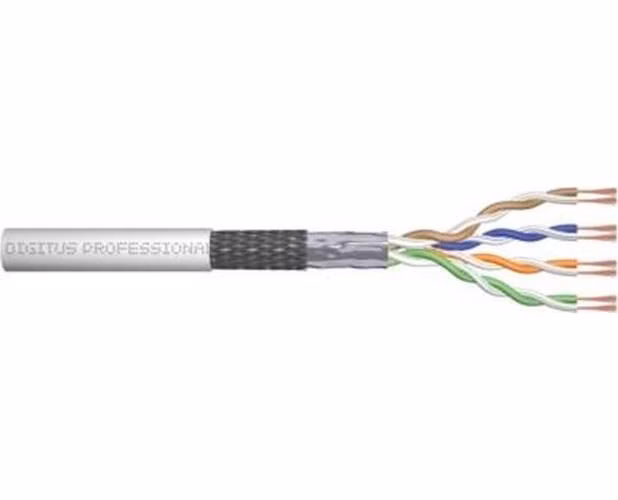 Digitus Patch kabel CAT 5e SF/UTP s kroucenou dvojlinkou, surovýPropojovací kabel CAT 5e SF-UTP, surový, délka 305 m, papírová