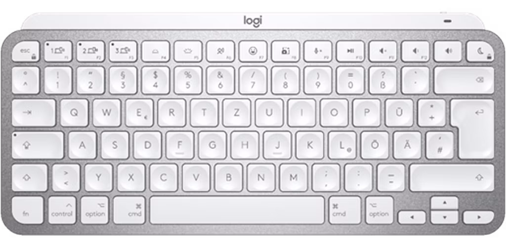 Logitech® MX Keys Mini For Mac Minimalist Wireless Illuminated Keyboard - PALE GREY - US INT'L