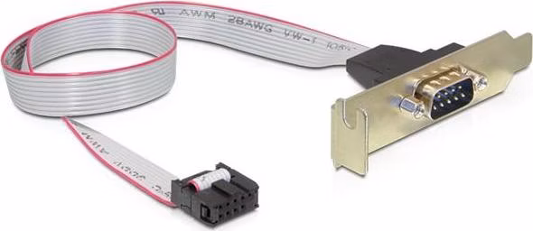 Delock Low Profile Slot Bracket > 1 x Serial Pin layout: 1:1