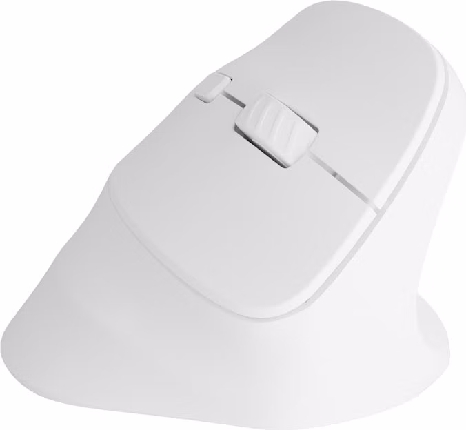 Bezdrôtová myš Natec CRAKE 2/Kancelárska/Optická/2 400 DPI/USB+BT/Biela/Vertikálna/Optická/Pre pravák