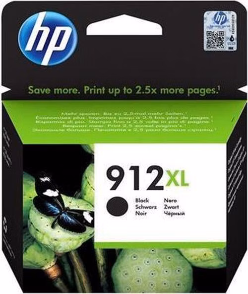 HP Ink Cartridge 912XL/Black/825 stran