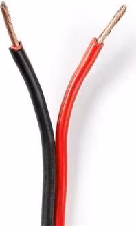 Nedis CAGW1500BK1000 - Kabel Reproduktoru | 2x 1,5 mm2 | 100 m | Páska | Černý/červený