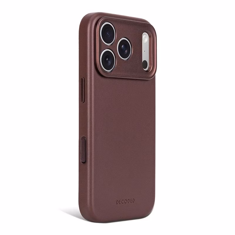 Decoded kryt Leather Case Magsafe pre iPhone 18 Pro Max - Chocolate Brown