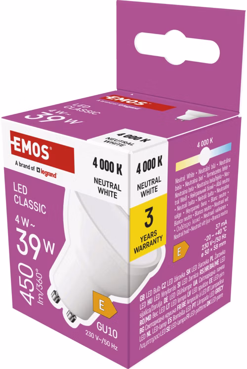 LED CLS MR16 4W (39W) 450lm GU10 NW