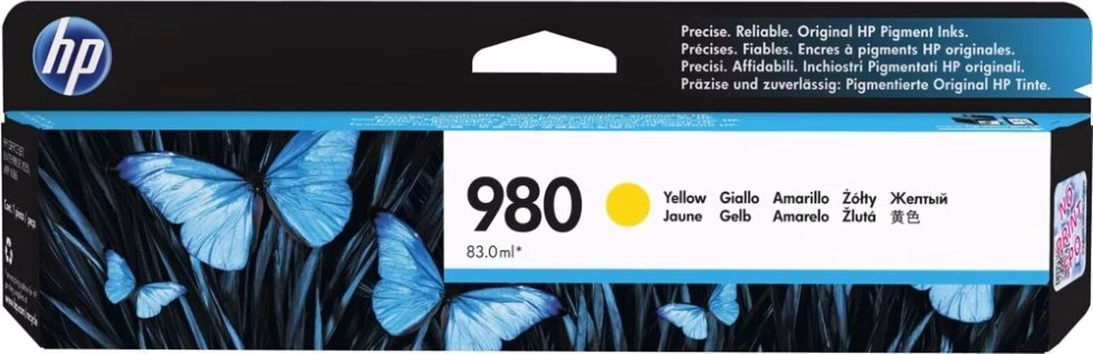 HP 980 Žlutá originální inkoustová kazeta