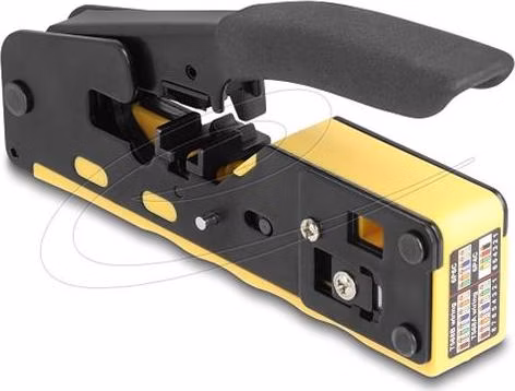 Delock Krimpovací nástroj pro 6P/8P RJ45/RJ11 zástrčky Cat. 5/6/7 s řezačkou a odizolovačem
