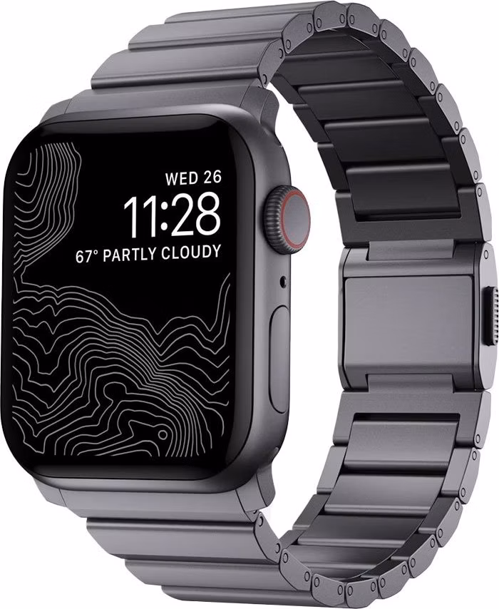 Nomad remienok pre Apple Watch 44/45/49 mm - Aluminium Band/Space Gray Hardware