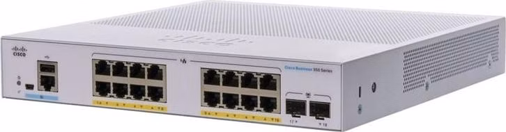 Cisco switch CBS350-16FP-2G-EU (16xGbE,2xSFP,16xPoE+,240W,fanless) - REFRESH