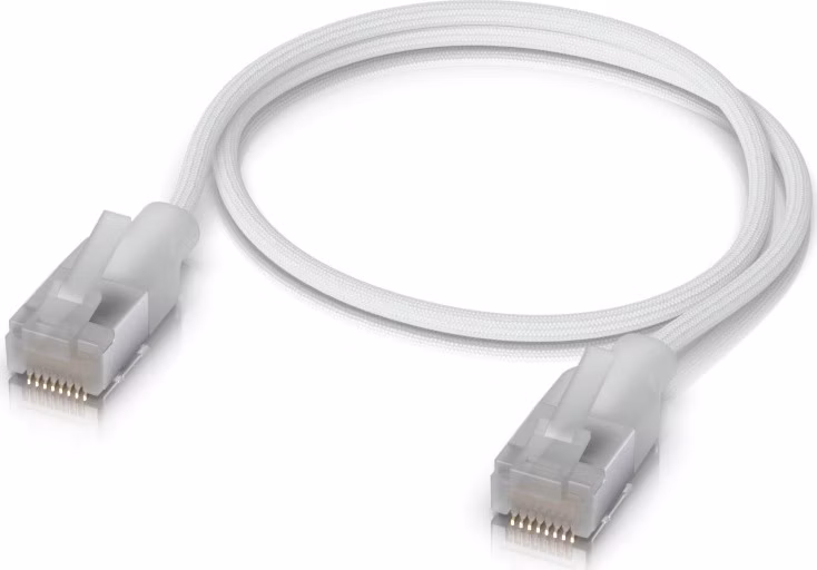 Ubiquiti UniFi Premium Patch Cable 1m - Patch kabel, Cat6a, Etherlighting, bílý, délka 1m