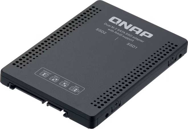 QNAP adaptér QDA-A2MAR (2x M.2 SSD SATA sloty v 2,5" SATA rámčeku)