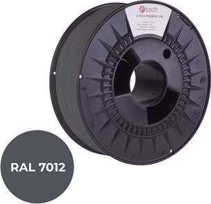 C-TECH tisková struna PREMIUM LINE ( filament ) , ABS, čedičová šedá, RAL7012, 1,75mm, 1kg