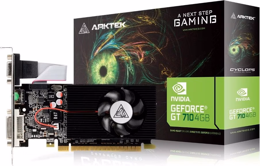 ARKTEK VGA NVIDIA GeForce GT 710 4GB, GT 710, 4GB DDR3, 1xHDMI, 1xDVI, 1xVGA