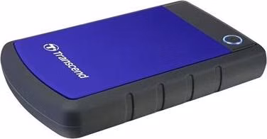 TRANSCEND 4TB StoreJet 25H3B, 2.5”, USB 3.0 (3.1 Gen 1) Externí Anti-Shock disk, tenký profil, černo/modrý