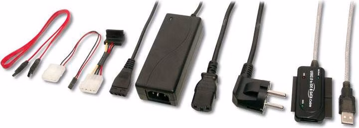PremiumCord Konvertor USB 2.0 - IDE + SATA adapter s kabelem a přídavným zdrojem