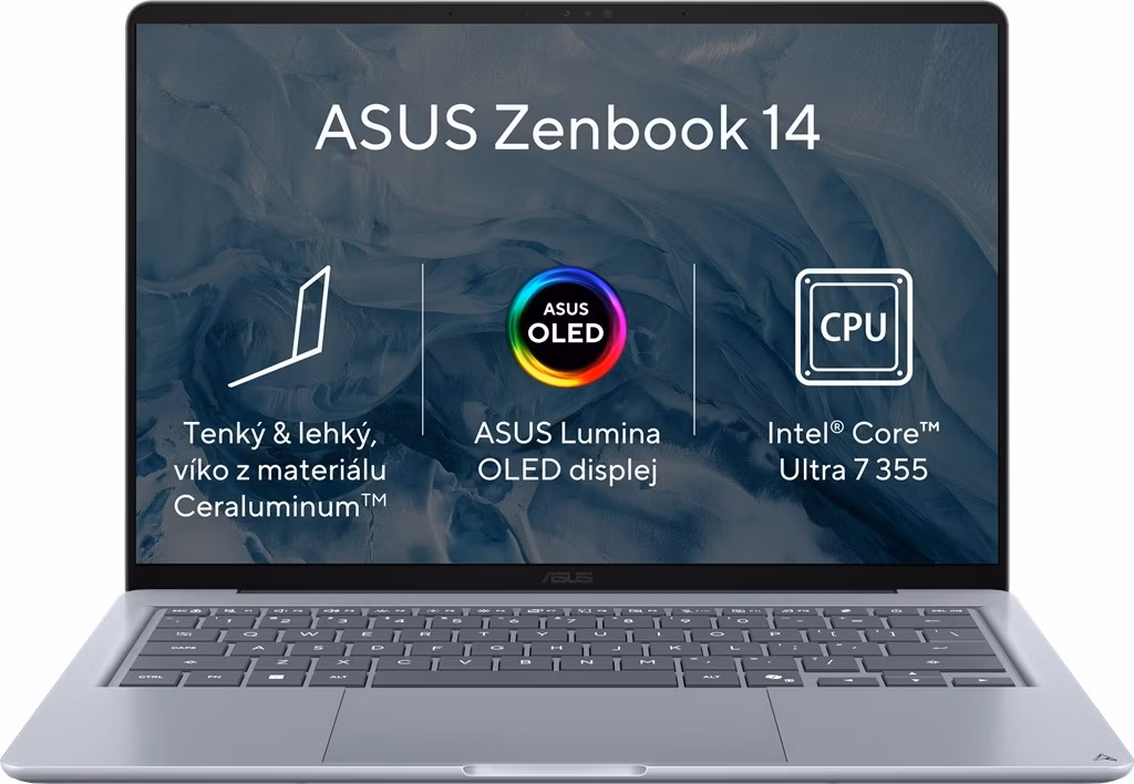 ASUS Zenbook 14/UX3480AA-OLED054W/U7-355/14"/WUXGA/24GB/512GB/Intel int/W11H/Blue/2R