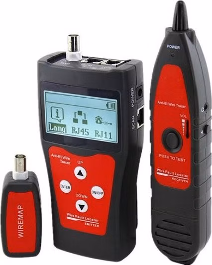 XtendLan Tester STP+PSTN+coax+USB, LCD displej, měření délky vedení, sonda