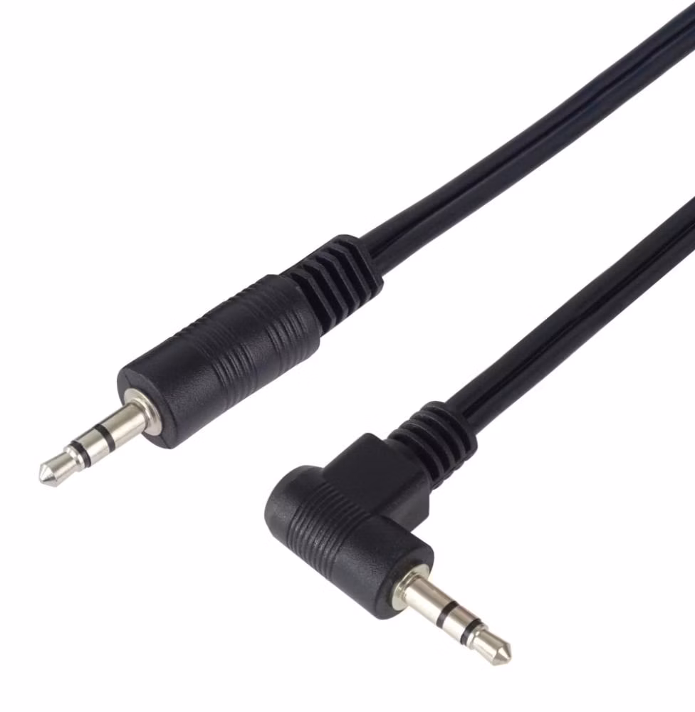 PremiumCord Kabel Jack 3.5mm - 3,5mm konektor 90° M/M 1,5m