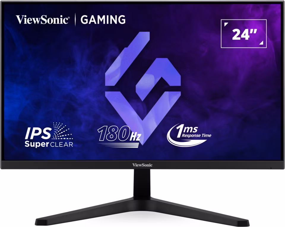 ViewSonic VX24G1-HD 24" 16:9 (23.8") 1920 x 1080 SuperClear® IPS, 180Hz, 1ms MPRT, 2 HDMI, DisplayPort, HDR10