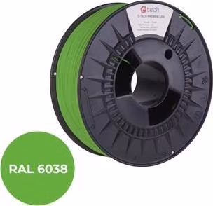 C-TECH tisková struna PREMIUM LINE ( filament ) , PETG, luminiscenční zelená, RAL6038, 1,75mm, 1kg