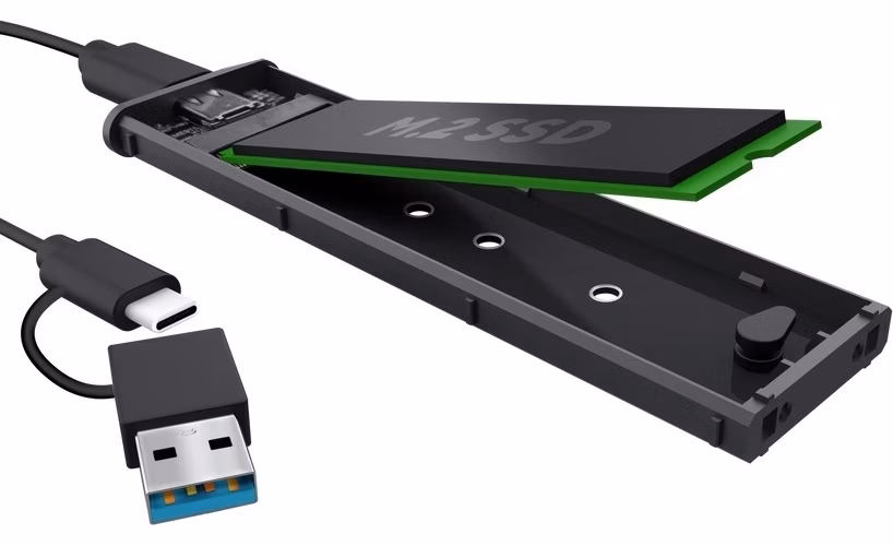 TRUST Externí box pro M.2 SSD, USB-C 3.2 Gen2, M.2 2280, černá