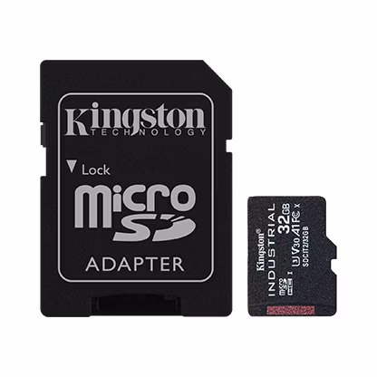 32 GB . microSDHC karta Kingston Industrial C10 A1 pSLC Card + SD Adapter