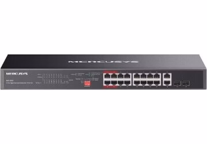 TP-Link Mercusys MS120GP 20portový gigabitový rackový switch s 16 porty PoE+
