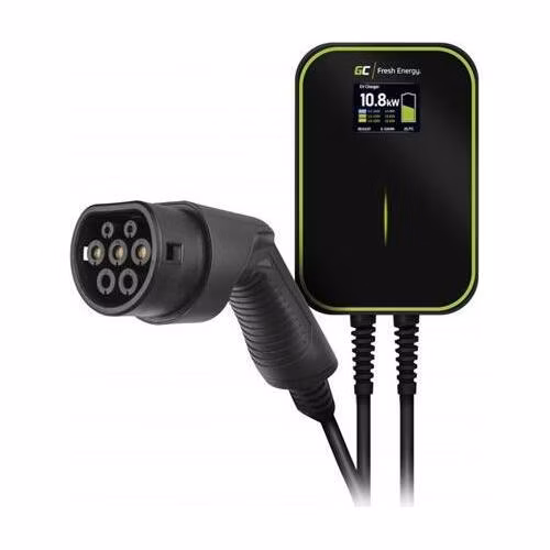 Green Cell Wallbox EV PowerBox 22kW charger with Type 2 cable (6m) for charging electric cars and Plug-In hybrids