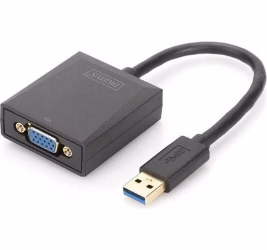 Digitus Adaptér USB 3.0 na VGA, vstupní USB 1080p, výstupní VGA